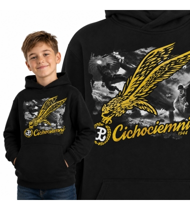 BLUZA DZIECIĘCA Z KAPTUREM PATRIOTYCZNA CICHOCIEMNI